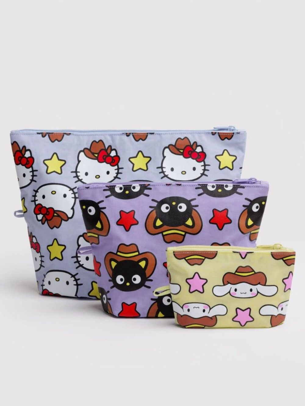NWT Baggu Go Pouch Set - Hello Kitty & Friends Western (Cinnamoroll, Chococat)